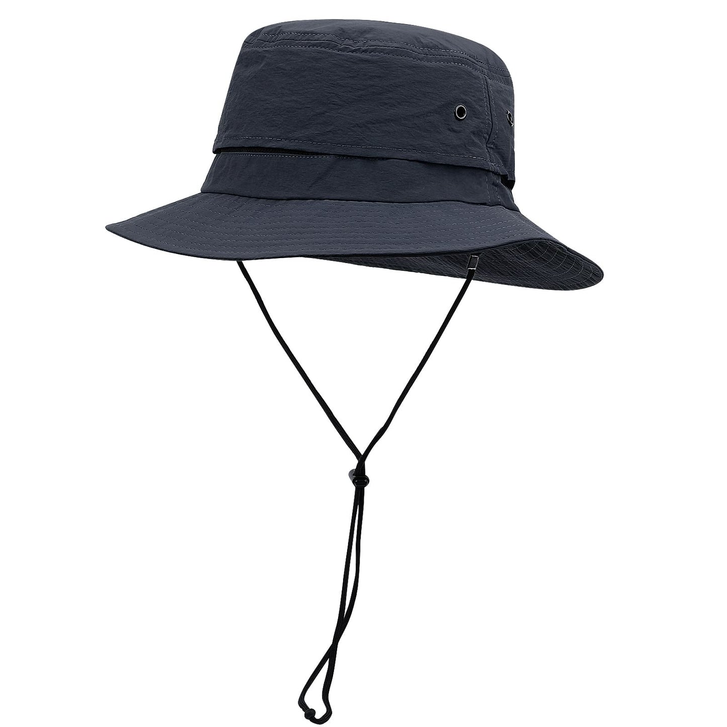 Croogo Waterproof Sun Hat Mesh Bucket Hat Packable Fishing Lightweight Hiking Outdoor Cap Summer Safari Boonie Hat,Blue-AFH02