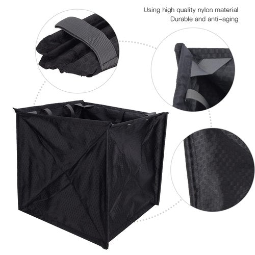 HappyFit Nylon Black Portable Folding Rock Tree Climbing Rope Basket Throwing Cord Storage Frame Bag Portable Tree Climbing Rope Basket for Sports Enthusiasts