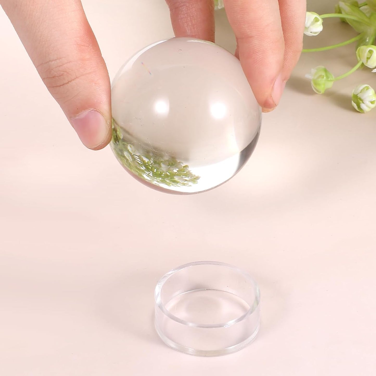 15Pcs Baseball Holder, Sphere Holders Ball Stand Baseball Stand for Display Clear Ring Acrylic Display Holders for Easter Eggs Golf Softball Tennis Ball Spheres Marbles Collections