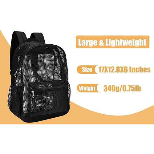 Oraben Duty Mesh Backpacks for Adults,See Through Backpack for Swimming Work Outdoor, Diving Backpack Carry Portable Oxygen Concentrators