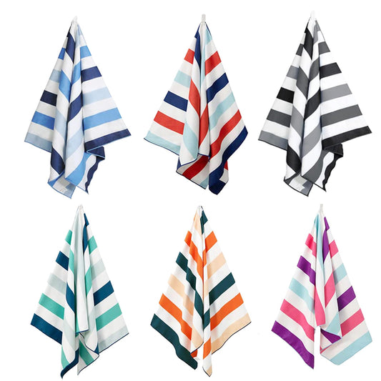 Exclusivo Mezcla 6 Pack Microfiber Quick Dry Large Beach Pool Towels
