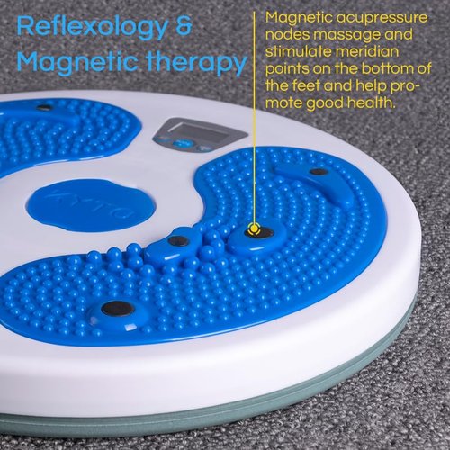 KYTO Waist Twister Disc, Waist Twist Board for Exercise Twisting Waist Disc with Counter Waist Twister for Women Belly Fat Body Shaping Fitness Twister Machine with Massage Foot Sole