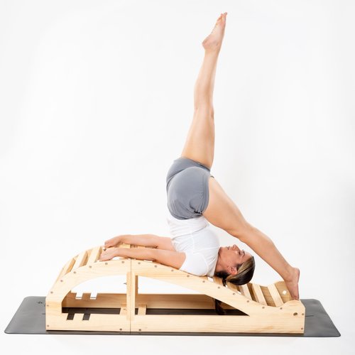 Iyengar Yoga Viparita Dandasana Bench – Wooden Back Bending Bench for Deep Stretching and Flexibility | Large Back Bender for Enhanced Support