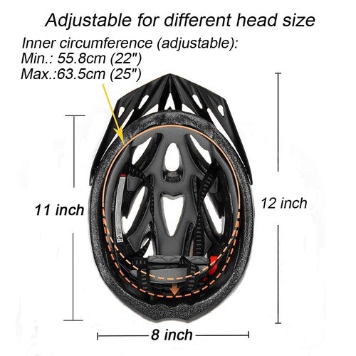 UPANBIKE Adult Bike Helmet - One-Piece Adjustable, Head Safety Protection for Mountain & Road Bikes (Pink+Black)
