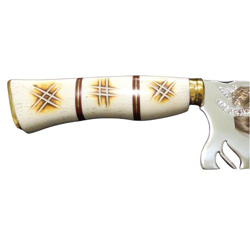 Brazilian Handcrafted Picanha Knife 10" with Stag Horn Handle - Stainless Steel 420 - Perfect for BBQ (Geisha)