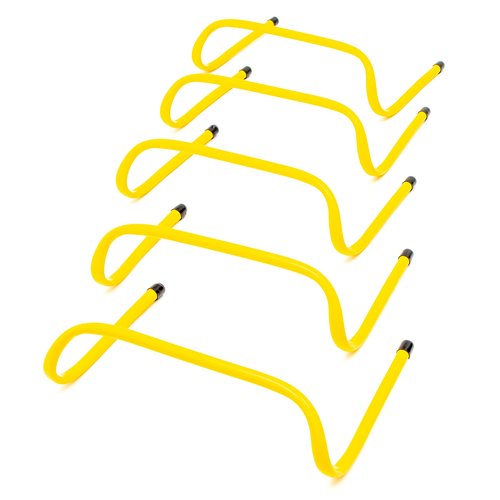Trademark Innovations 6" Speed Training Hurdles (Set of 5, Yellow)