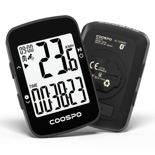 COOSPO GPS Bike Computer BC26, Wireless Cycling Computer with Automatic Backlight, Bike Speedometer Odometer with Waterproof and 25H Long Battery, Support Bluetooth Sync with Strava