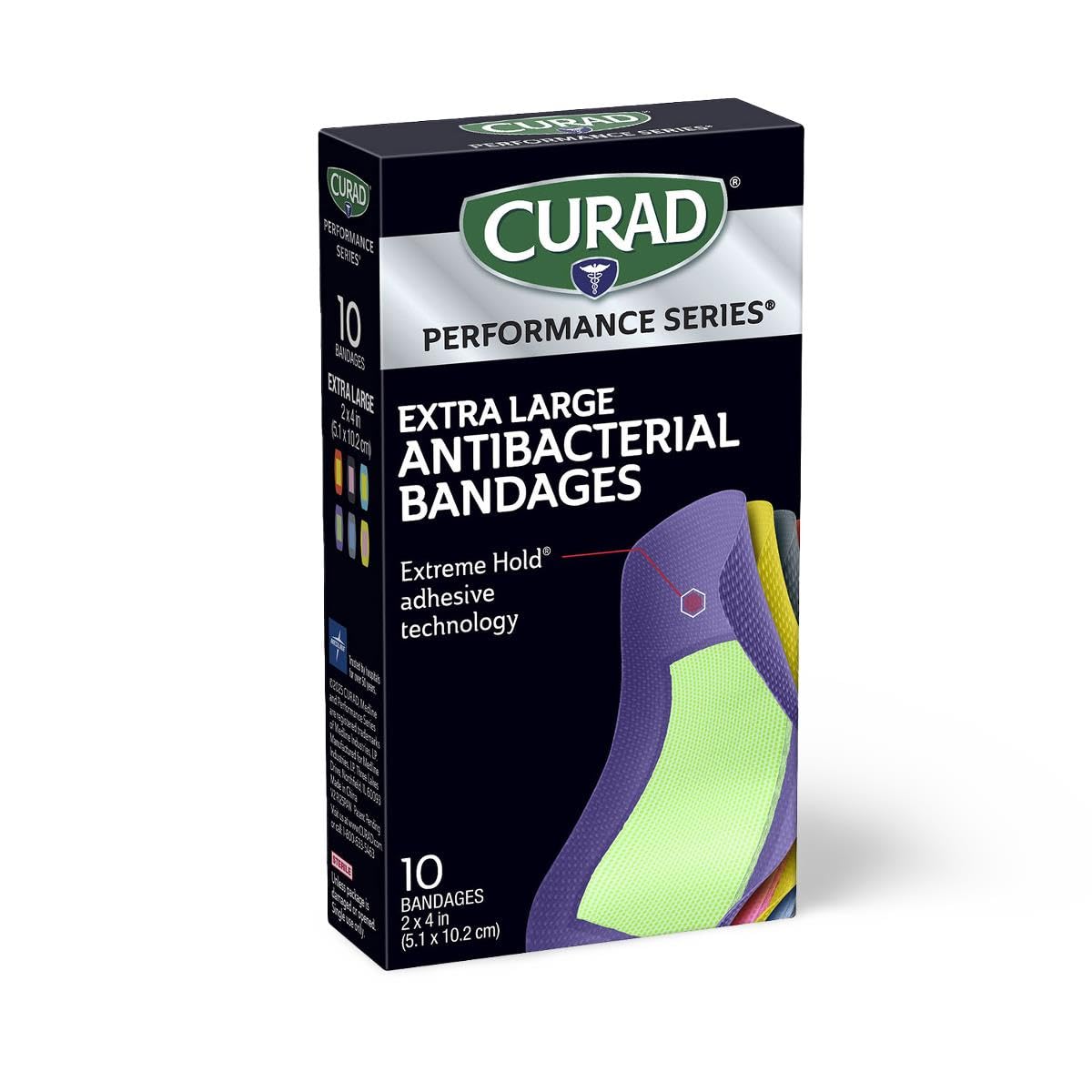 CURAD® Performance Series® Extra Large Antibacterial Bandages, 30 Count