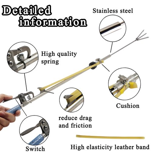 SUFFUSE Lightweight Anti-Corrosion Speargun, Spearfishing, Harpoon Crabbing Equipment, Especially Designed Spear Gun Fishing Gear for Fish Frog and Mole (Package A)