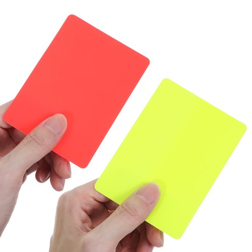 Tyqour 10Pcs Soccer Referee Card Kit Wear-Resistant Referee Card Sets Warning Red and Yellow Cards for Sports Games Soccer Volleyball Rugby Baseball All Levels of Play and Training