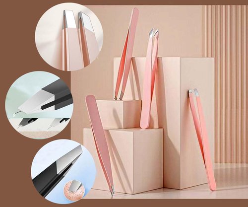 Muzioiernsu [9+1 PCS] Tweezers Kit Tweezer for Women Facial Hair Removal Tweezers Professional Tweezers Set Eyebrow Tweezer, Professional Stainless Steel Eyebrow for Women &Men,Black Beauty Sets