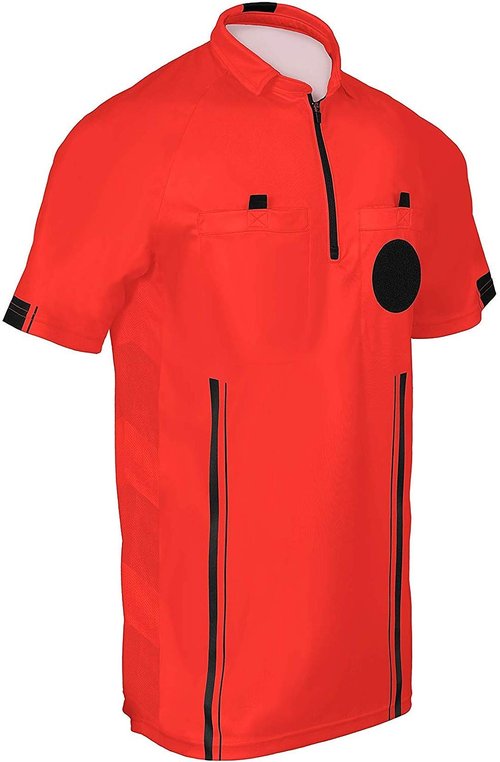 New! 2018 Soccer Referee Jersey (2018 Red, Adult Medium)