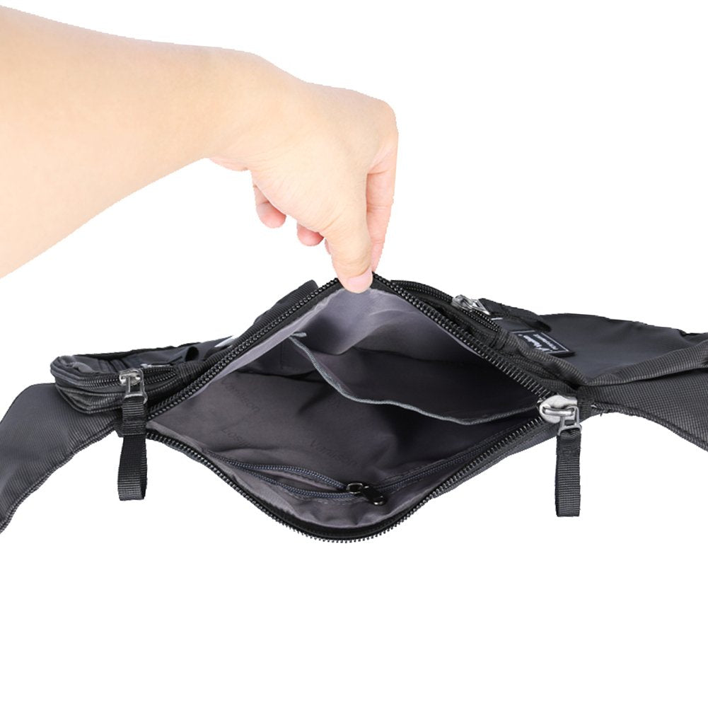 Kawei Knight Sling Bag Small Backpack Crossbody Shoulder Bag Sling Pack Black