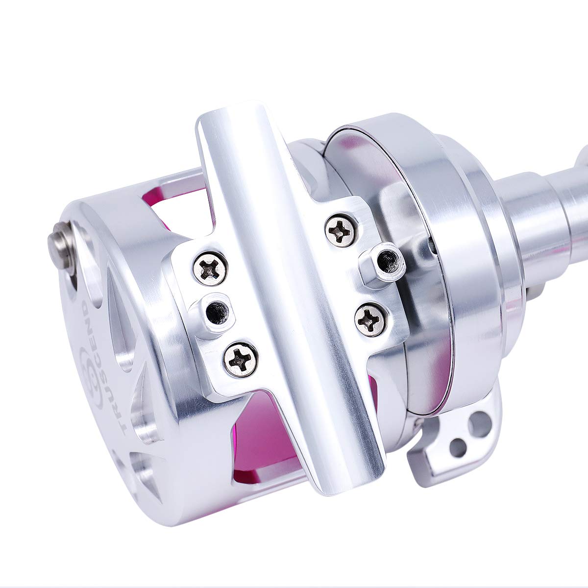 TRUSCEND Aluminium Alloy Full Metal Fishing Reel, Slow Jigging Reels 2000 Series, Left/Right Interchangeable 6.3:1 Sea Fishing Gear 9+2BB Trolling Reel (hotpink, Right Hand)