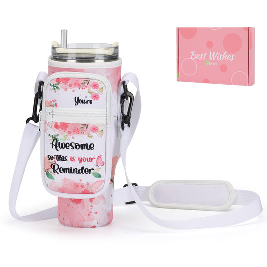 GOEWY Gifts for Women,Birthday Gifts for Women Mom teen Girls Daughter Sister Friends Stanley Cup Accessories Water Bottle Carrier Bag for 40 oz Stanley Tumbler with Adjustable Strap