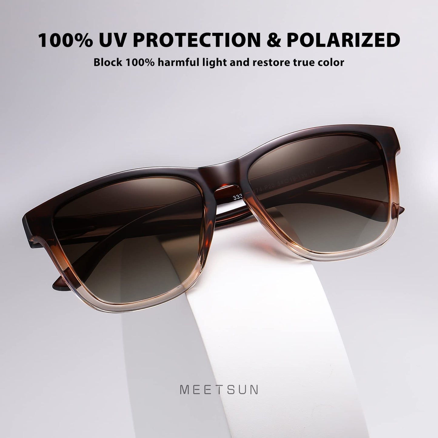 MEETSUN Polarized Sunglasses for Women Men Trendy Retro Square Shades