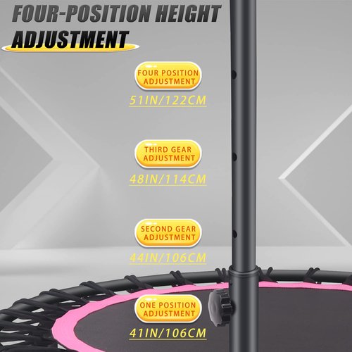 Newan Rebounder Handle Bar Accessory for 40" Round Fitness Trampolines, Cushy Foam Handles,Only Applicable to The Foot Tube Between 2.5CM/0.98IN Diameter(Trampoline Not Included)