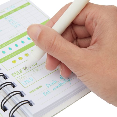 Paper Junkie 3-Pack Calorie Counter Book for Weight Loss, 90-Day Food Meal Pocket-Size Tracker Journal Notebook for Men and Women Nutrition Meal Tracker and Recording (5 x 3.5 Inches) - Food Journal