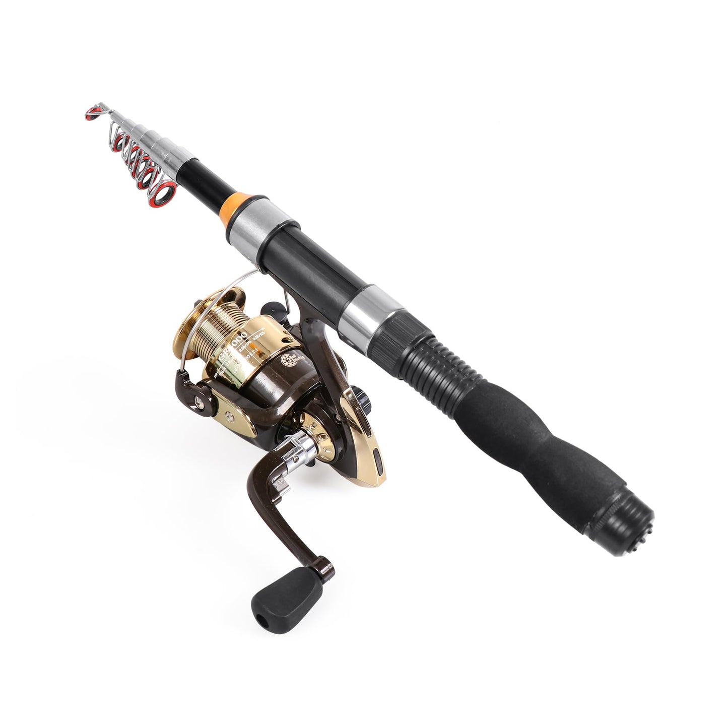Mini Telescopic Fishing Rod, Spinning Fishing Rod Small Collapsible Fishing Rod for Saltwater and Freshwater, Lightweight and Compact Design, 59 inches