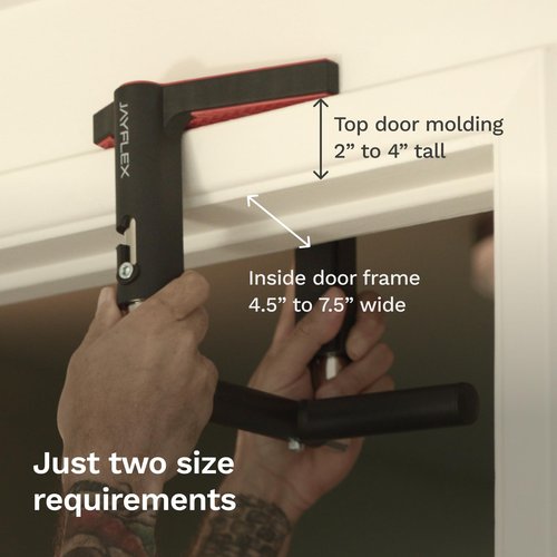 Jayflex CrossGrips Compact Pull Up Bar - Pull Up Bar Door Frame for Work from Home Fitness - Adjustable Door Frame Pullup Bar Handles - 250 lbs Capacity
