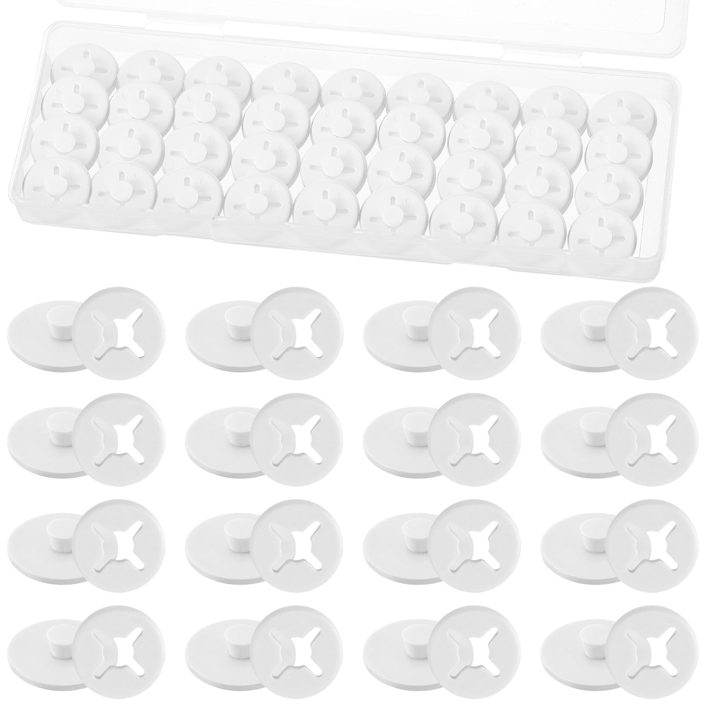 Juexica Running Bib Clips Race Number Buckle Fixing System Triathlon Race Bib Holder Marathon Fastener Holder for Field Event(White)