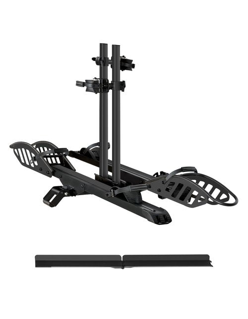 Young Electric E-Bike Rack with Ramp, Hitch 2 Bike Rack, 200 lbs Capacity Electric Bike Carrier, Foldable Platform Mount for Cars, Trucks, SUVs, Minivans, Up to 5-Inch Fat Tire for 2'' Receiver