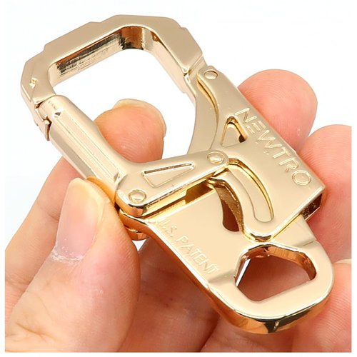 NEWTRO Carabiner Keychain Clip - Double Action Locking Key Organizer for Car Key FOB, Durable EDC Keyring for Men, Women, Outdoor (1pcs-A-Gold)
