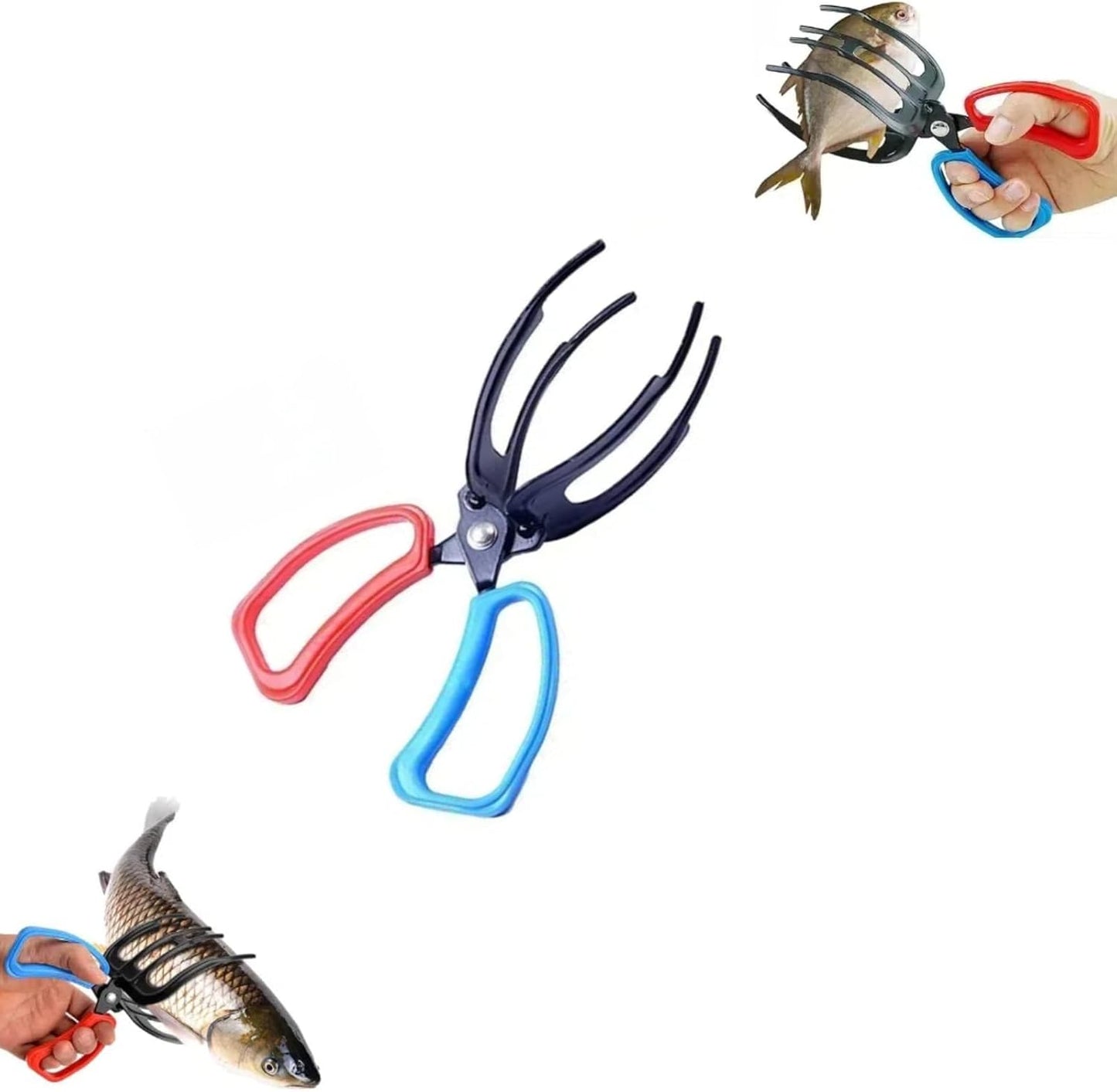 3 Claw Fish Gripper, Multifunctional Three Teeth Fishing Pliers Anti-Slip Fish Claw Gripper, Metal Fishing Pliers Gripper Catch Fish Control Clamp, Fishing Accessories