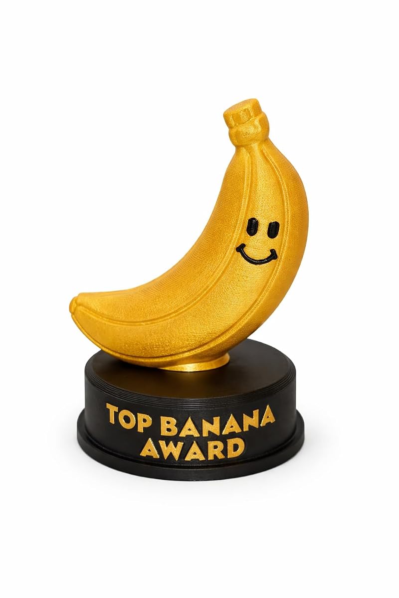 Combo Pack 6A: 4 Inch Funny Novelty Trophy – You Did It Meme Award, Gold Plastic