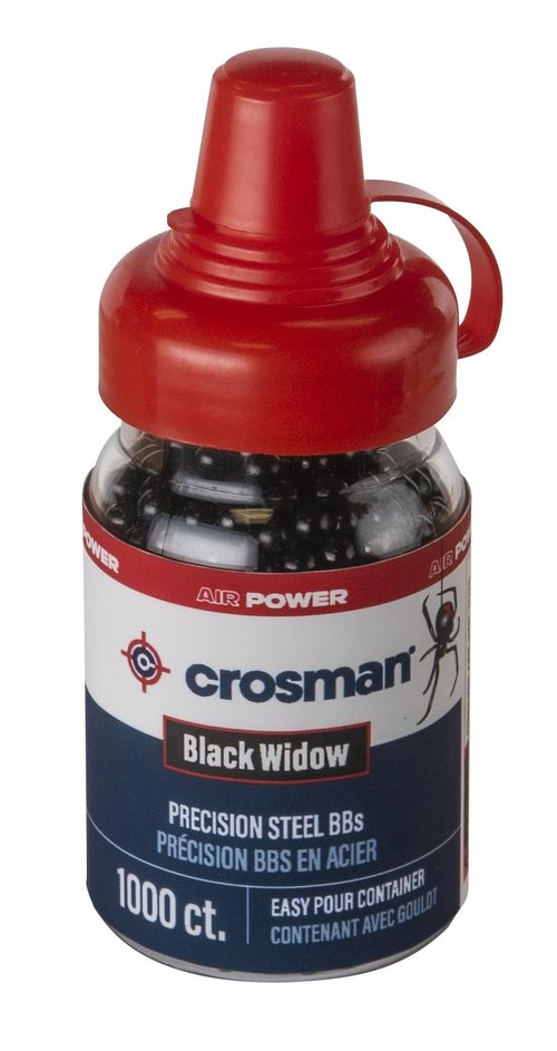Crosman CBW1K Black Widow 4.5mm Black-Coated BBs, Grain Weight: 5.23 (1000-Count)
