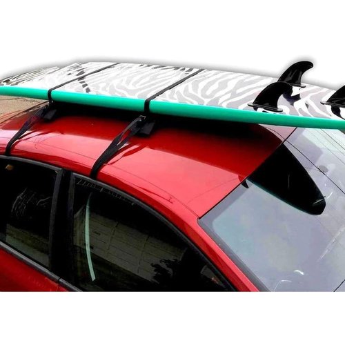 Dorsal Universal Soft Roof Rack Pads for Surfboard Kayak SUPs with Car Tie Down Straps and Storage Bag - Pack of 2 Polyester 28" Inch Black