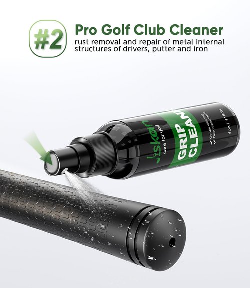 Jiskan Pro Golf Care Kit System Includes Golf Grip Cleaner Club Cleaner Club Polish Club Brush Golf Towel, Essentials Golf Accessories for Men Cool Golf Gifts for Men