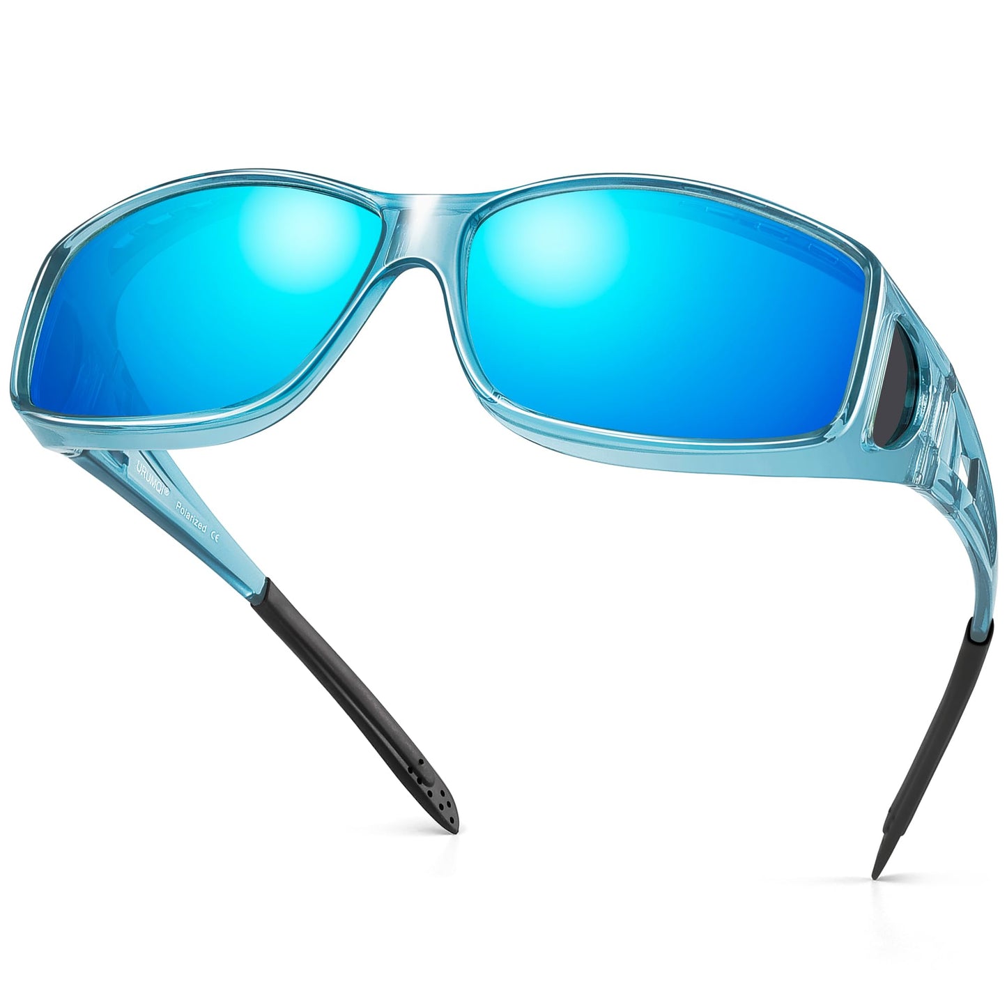 URUMQI Polarized Sunglasses Fit Over Glasses for Men Women, Wraparound Sun Glasses UV400 Protection for Driving Fishing