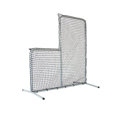 Skywalker Sports Baseball and Softball Pitching Screen | Batting Practice Equipment | 7ft Black L Screen with UV Treated Net and Steel Frame