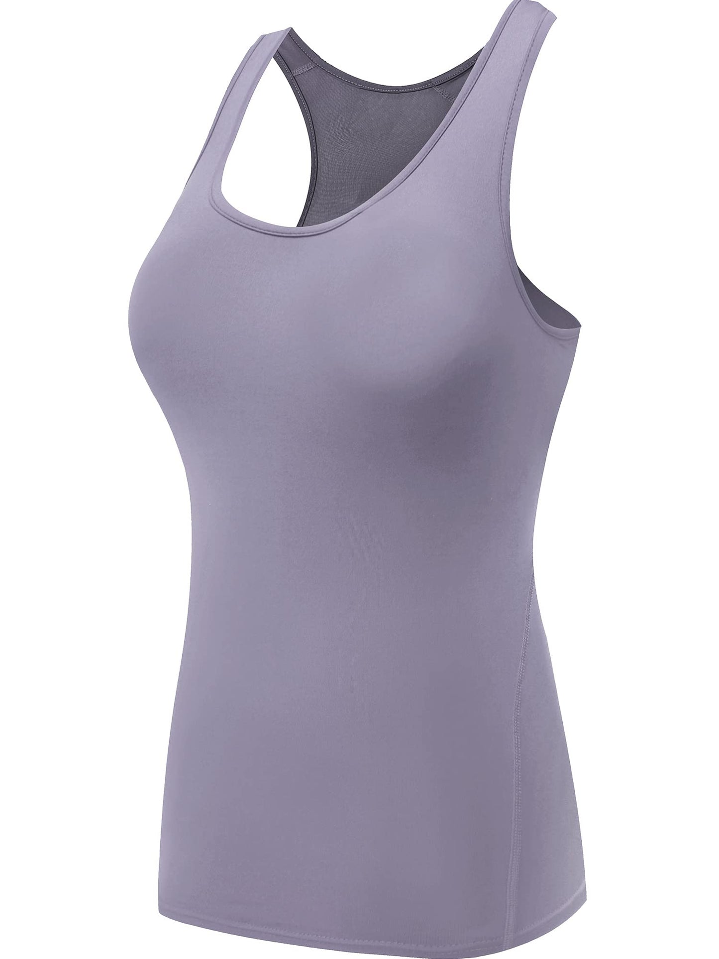 NELEUS Women's 3 Pack Compression Athletic Tank Top for Yoga Running,Pink/Purple/Blackish Green,2XL