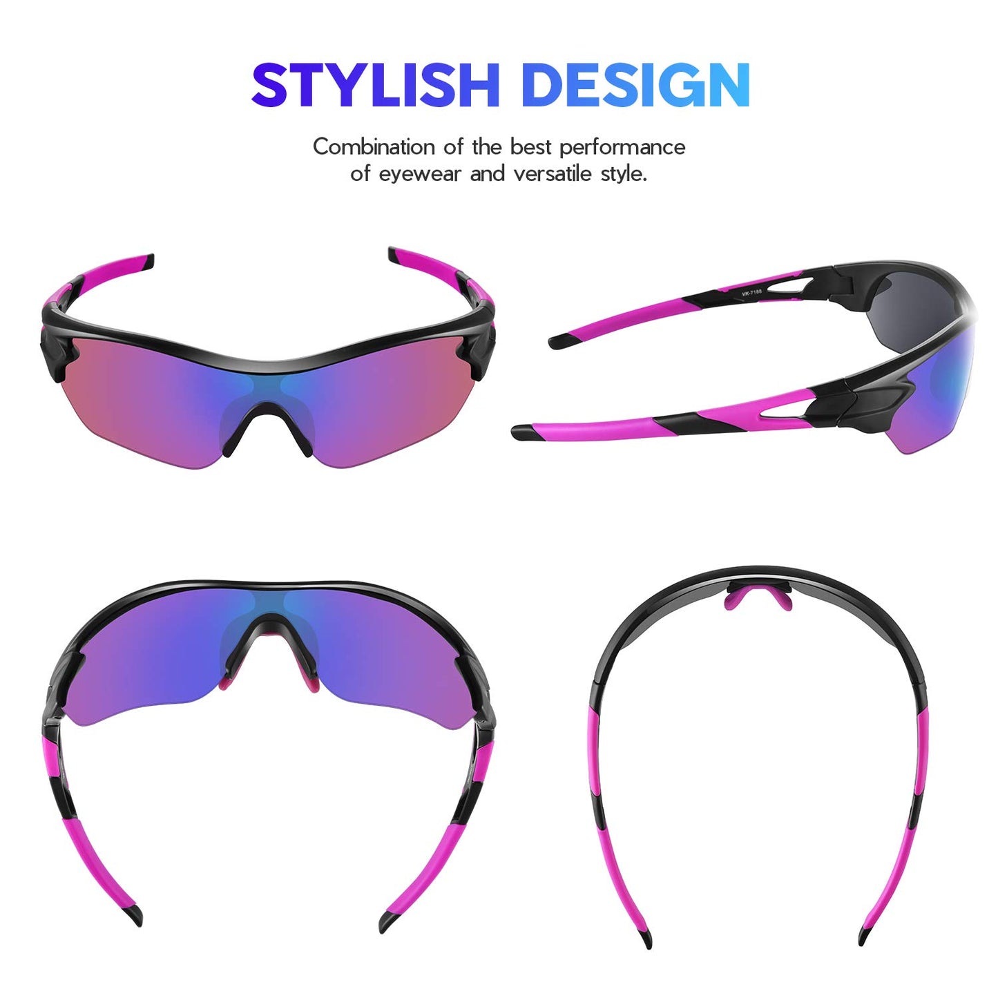 BEACOOL Polarized Sports Sunglasses for Men Women Youth Baseball Cycling Running Driving Fishing Golf Motorcycle TAC Glasses