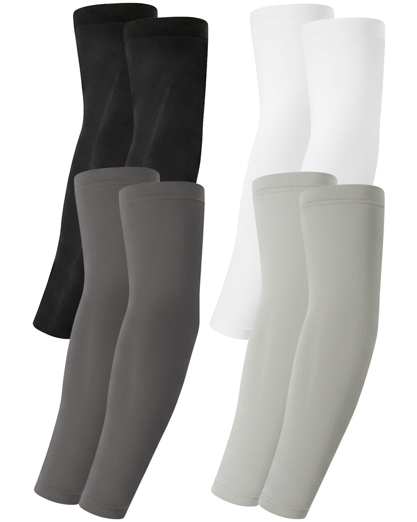 Xeoxarel 4 Pairs Arm Sleeves for Men and Women, Cooling UPF 50+ Sun Protection, Compression for Sports and Outdoor Activities