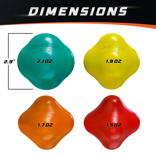 PRECISION IMPACT Ultra-Bounce Reaction Balls (4 Difficulty Levels)