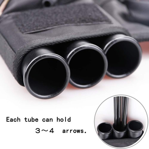 XTACER 3 Tube Hip Quiver Hunting Training Camo Archery Arrow Quiver Holder Bow Belt Waist hanged Target Quiver (Black -3 Tube)