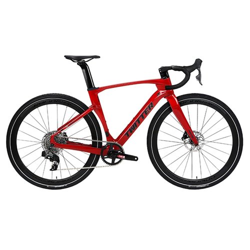HIMALO Carbon Gravel Bike Frameset 700c Road Bike Frame 45/48/51/54cm Lightweight Disc Brake Frame Set Thru Axle F12x100mm/R12x142mm Internal Routing(Red,54CM)