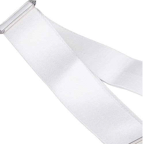Adjustable Height Tennis Net Straps, White Sport Parts with Stainless Steel Buckle for Parks Stadiums Gyms Driveways Gardens