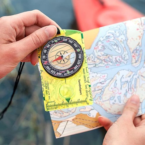 Advanced Orienteering Compass for Hiking and Backpacking, Scout Compass for Camping, Map Reading,Yellow