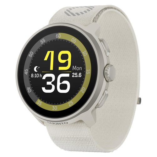SUUNTO Run Sports Watch, 1.32" AMOLED Touchscreen w/Crown Button, 12D Battery Life, Dualband Accurate GPS, Wrist Heart-Rate & Sleep Health Tracking, 35g Lightweight & 4GB Offline Music, Frost Gray