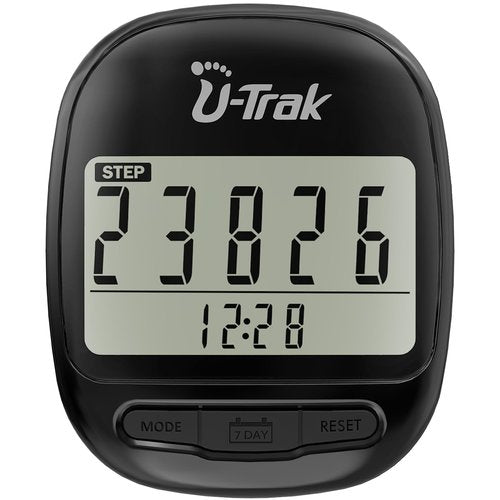 Pedometer for Walking Simple Step Counter Accurate Step Tracker Pedometer Clip On with 7 Days Memory Distance Miles/Km, Calorie Counter, Clo (Black)