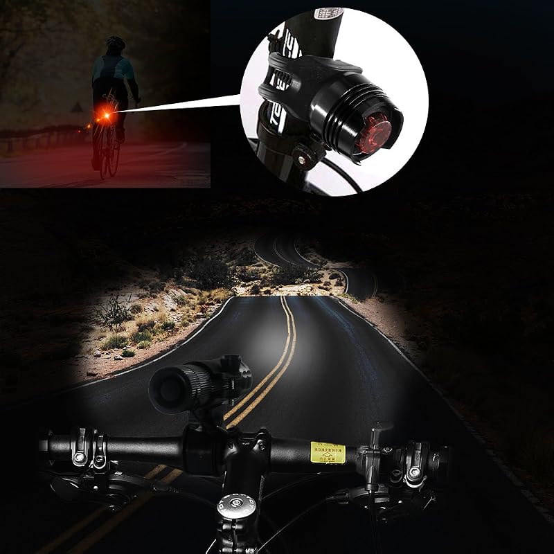 2 Packs Bike Light Set with Front & Rear LED Lights – JB866 Black