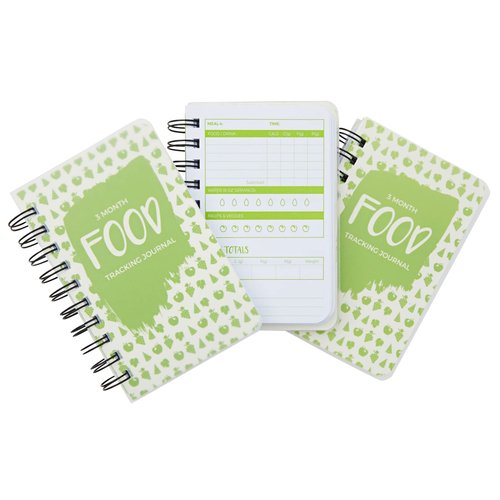Paper Junkie 3-Pack Calorie Counter Book for Weight Loss, 90-Day Food Meal Pocket-Size Tracker Journal Notebook for Men and Women Nutrition Meal Tracker and Recording (5 x 3.5 Inches) - Food Journal