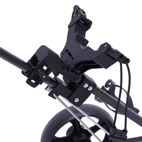 WDZCZDoo Collapsible Golf Push Cart Folding Golf Cart with 3 Wheels and Foot Brake Adjustable Lightweight Compact Golf Walking Cart Portable Quick Fold Golf Caddy Push Cart (Black)