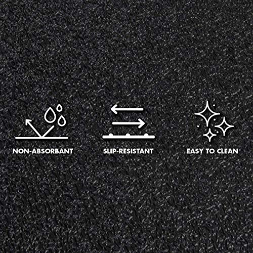 Exercise Equipment Mat for Treadmills & Home Gym - 84"L x 36"W, Black