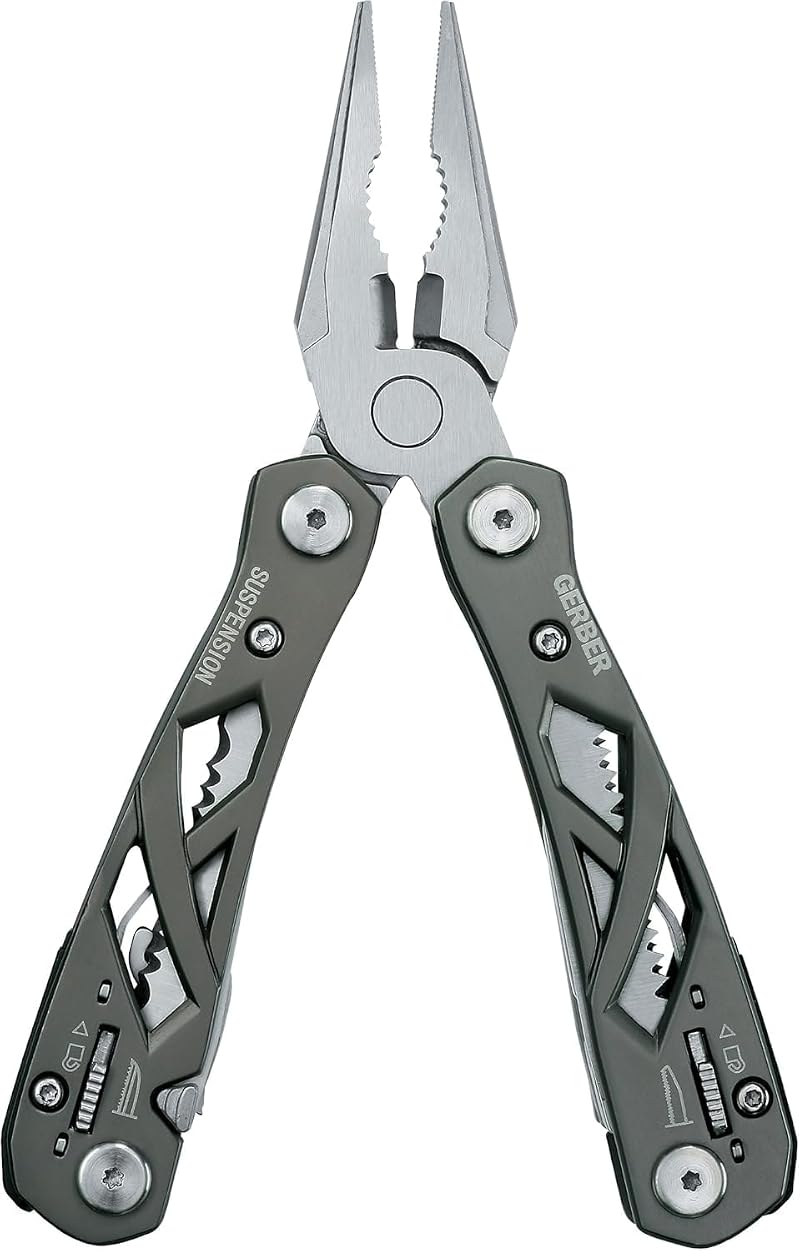 Gerber Suspension NXT 12-in-1 Multitool with Pliers, Knife & Sheath - Grey (Variation: Grey+1)