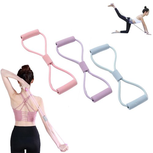 Prndkhn 2025 New Resistance Band, Figure 8 Resistance Band with Handles, Stretch Fitness Strap for Full-Body Workouts, Strength Training, Flexibility, Exercise Elastic Rope for Home, Gym